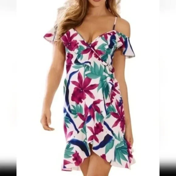 NWT Alexia Admor for Boston Proper wrap dress. Size 10. - Picture 1 of 7